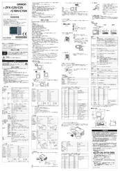 Omron ZFX-C25 Instruction Sheet