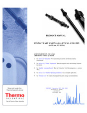 Thermo Scientific Dionex IonPac Product Manual