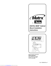 Parker Matrx Digital MDM Cabinet Mount Installation Instructions