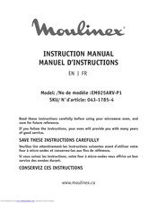 Moulinex EM925ARV-P1 Instruction Manual