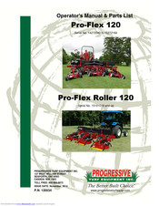 Progressive Turf Equipment Pro-Flex Roller 120 Operators Manual & Parts Lists