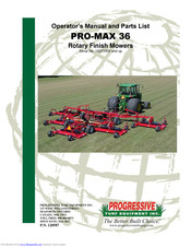 Progressive Turf Equipment PRO-MAX 36 Operators Manual And Parts Lists