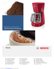 Bosch TKA3A SERIES Instruction Manual