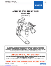 Binks 0811-7500-4 Service Manual