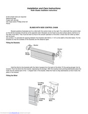 Selectblinds Roller Shade Installation And Care Instructions