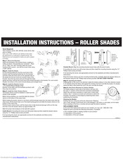 Selectblinds ROLLER SHADES Installation Instructions