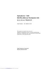 Digital Equipment AlphaServer 1200 Service Manual