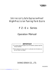 Shinko Denshi FZ100K1GEx Operation Manual