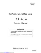 Shinko Denshi CT1602 Operation Manual