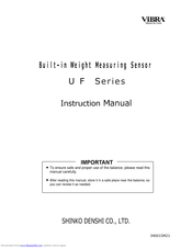 Shinko Denshi UF-620 Instruction Manual