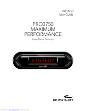 Whistler PRO3750 User Manual