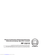 Husqvarna PP 325 E Operator's Manual