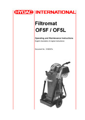 Hydac Filtromat OF5F Operating And Maintenance Instructions Manual