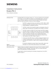Siemens PMI-2 Installation Instructions Manual