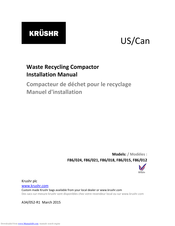 Krushr F86/018 Installation Manuals