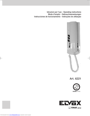 Elvox 6221 Operating Instructions Manual
