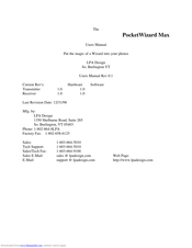PocketWizard Max User Manual