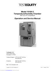 TestEquity 1016H-2 Operation And Service Manual