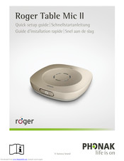 Phonak Roger Table Mic II Quick Setup Manual