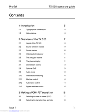 pro-bel TX 520 Operator's Manual