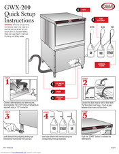 CMA Dishmachines GWX-200 Quick Setup Instructions
