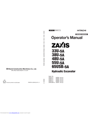Hitachi Zaxis 33U-5A Operator's Manual