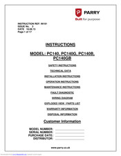 Parry PC140 Installation Instructions Manual