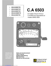 Chauvin Arnoux C.A 6503 User Manual