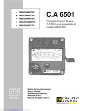 Chauvin Arnoux C.A 6501 User Manual
