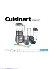 Cuisinart Hurricane CPB-380C Instruction And Recipe Booklet