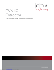 Cda EVX110 Installation, Use And Maintenance Manual