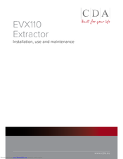 CDA EVX110 Installation, Use And Maintenance Manual