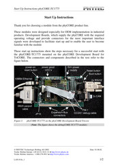 Phytec phyCORE-TC1775 Start-Up Instructions