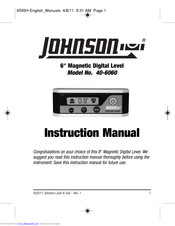 Johnson Level & Tool 40-6060 Instruction Manual