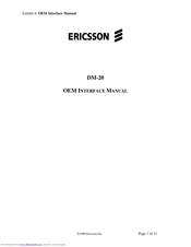 Ericsson DM-20 Interface Manual