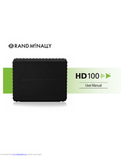 Rand McNally HD 100 User Manual