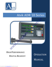 Atek ADR 10 Series Operation Manual