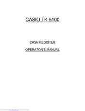 Casio TK-5100 Operator's Manual