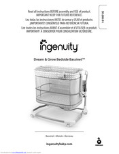 Ingenuity Dream Grow Bedside Bassinet Manuals Manualslib