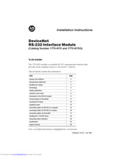 Allen-Bradley 1770-KFDG Installation Instructions Manual