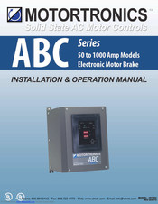 motortronics ABC-1000 Installation & Operation Manual