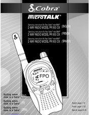 Cobra MICROTALK PR 950 DX Operating Instructions Manual