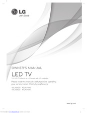 LG 42LA7400 Owner's Manual