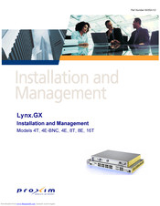 Proxim Lynx.GX 8E Installation And Management Manual