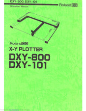 Roland DXY-101 Operation Manual