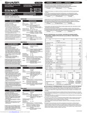 Sharp Elsi Mate EL-W211G Operation Manual