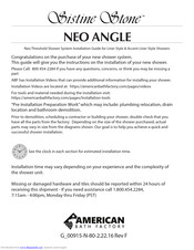 American Bath Factory Sistine Stone Neo Angle Installation Manual