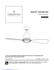 Fanimation DUPLEX FPD6254GR Manual