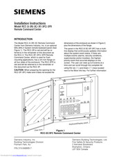 Siemens RCC-3 Installation Instructions Manual