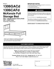 Whittier Wood 1306GACd Assembly Instructions Manual